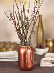 Fall Metallic Twig Centerpiece