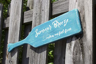 Distressed "Summer Breeze" Outdoor Paddle Sign