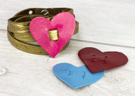 Interchangeable Leather Heart Bracelet