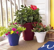 Patriotic Red, White, and Blue Summer Pots