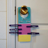 Kids Craft Chore Chart Wood Door Hanger