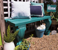 Turquoise Garden Bench