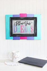 Follow Your Dreams Metallic Sign