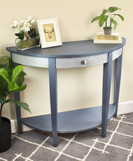 Pewter and Silver Matte Metallic Side Table