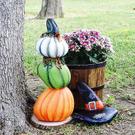 Stacked Halloween Pumpkin Rocks