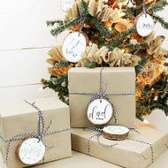 Wood Slice Christmas Gift Tags