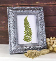 Matte Metallic Framed Leaf Art