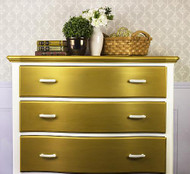 Gold Matte Metallic Dresser