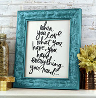 Matte Metallic Turquoise Frame