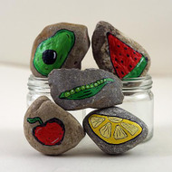 Fruit and Veggie Painted Rocks