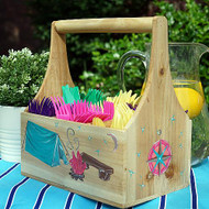 Wooden Summer Camping Utensil Caddy