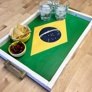 Chalky Finish  Country Flag Serving Tray