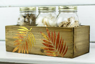 Metallic Textured Leaf Box