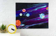 Out-of-This-World Galaxy Poured Art