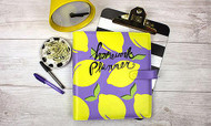 Lemon-Stenciled Homework Planner