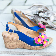 Fun Evening Wedges with Flower Accent