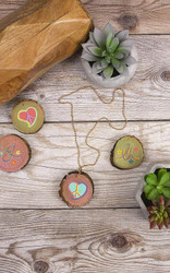 Wooden Medallion Boho-Inspired Necklace