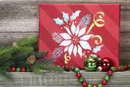 Shimmery Holiday Poinsettia Canvas