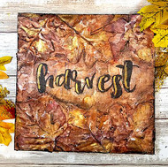 Textured Harvest Leaves Canvas