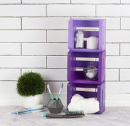 Stacked Purple Ombre Shelves