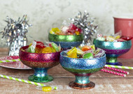 Glittery Striped Candy Dishes