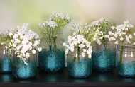 Mason Jars & Baby's Breath Tablescape