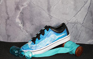 Blue Splatter Graffiti Narwhal Shoes