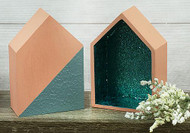 Textured House with Pop of Glitter