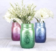 Made-Over Metallic Ombre Mason Jars