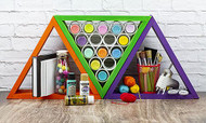 Wooden Triangle Art Room Wall Organizers