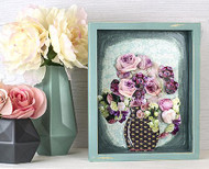 Decoupaged Flowers in A Shadowbox