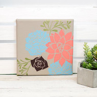 Pretty Painted Succulents on Canvas