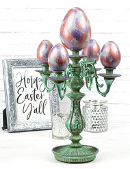 Elegant Metallic Easter Candelabra