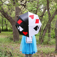 Queen of Hearts Painted Umbrella