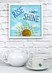 "Rise and Shine" Stenciled Sign