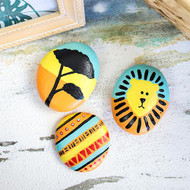 Lion King-Inspired Painted Rocks