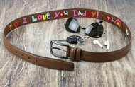 Hand-Painted Message on Daddy's Belt