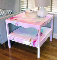 Artful Abstract Side Table