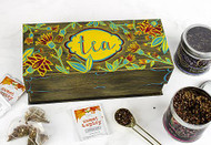 Tea Storage Box with Flowers