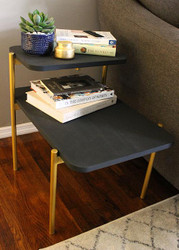 Minimalist Side Table in Metallics