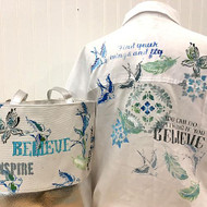 Artful Journey Stenciled Shirt and Bag