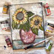 Mixed Media Summer Sunflowers