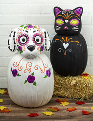 Glittery Dog and Cat Pumpkins