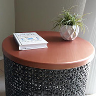 Minimalist Table with Matte Metallics