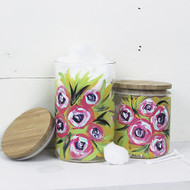 Trendy Floral Glass Jars