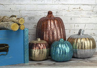 Glittered Fall Pumpkins and Crate