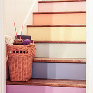 Pretty Pastel Painted Stairs