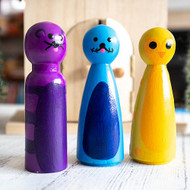 Colorful Painted Peg Arctic Animals