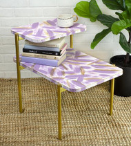 80's-inspired Brushstroke Side Table