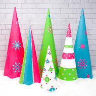 Colorfully Retro Christmas Trees